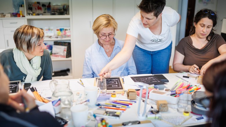 Handletteringworkshop, © Hannes Strondl