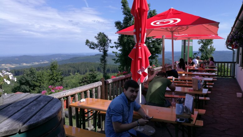 Terrasse Nebelsteinhütte, © Karin Hruska