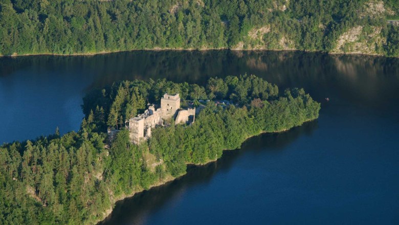 Luftbild Ruine Dobra, © Gemeinde Pölla