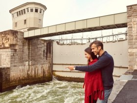 Schleuse bei Donaukraftwerk Ybbs-Persenbeug, © Donau Niederösterreich / Klaus Engelmayer