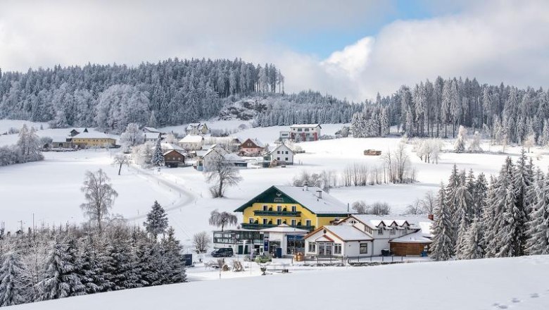 Café Pension Kristall im Winter, © Gemeinde Moorbad Harbach, Christian Freitag