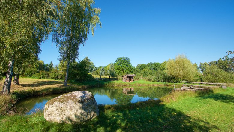 Fischteich, © Ferienhaus Angel, Fotograf Heidi Angel