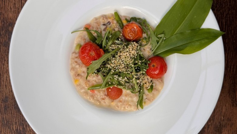 Veganes Dinkelreis-Gemüserisotto, © Faulenzerhotel