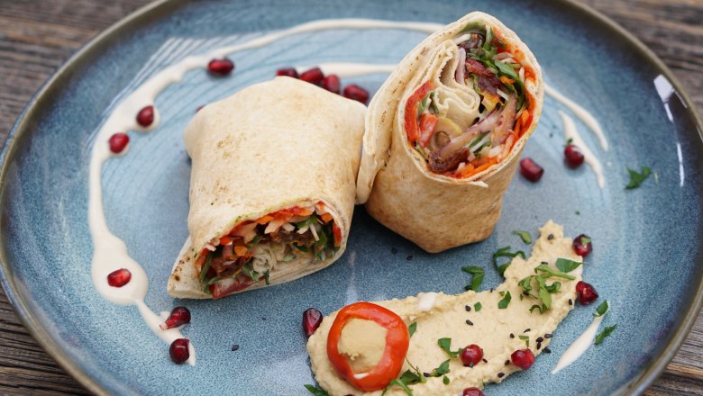 Veganer Wrap mit "Pepp", © DIE KÄSEMACHER