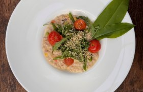 Veganes Dinkelreis-Gemüserisotto, © Faulenzerhotel